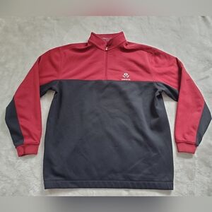 Nike Mens Therma Fit 1/4 Zip Pullover Large Black Maroon